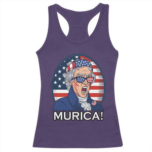 Funny Murica Thomas Jefferson Racerback Tank Top Founding Father Gift TS12 Purple Print Your Wear