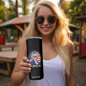 Funny Murica Thomas Jefferson Skinny Tumbler Founding Father Gift TS12 Print Your Wear