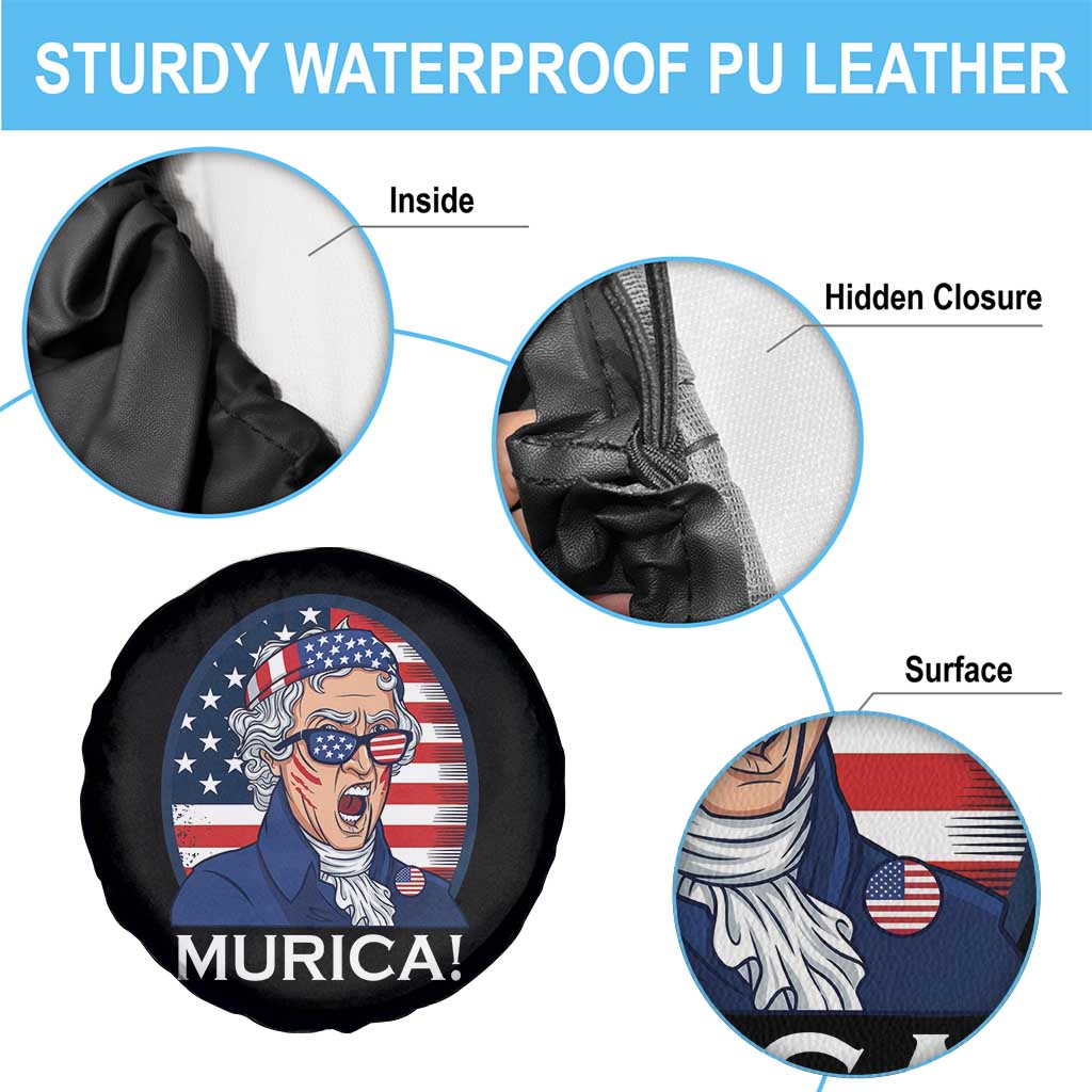 Funny Murica Thomas Jefferson Spare Tire Cover Founding Father Gift TS12 Print Your Wear
