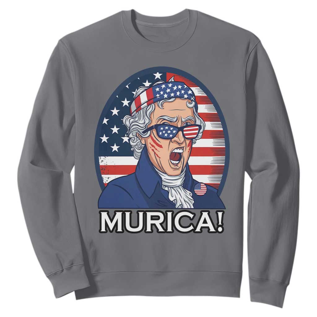 Funny Murica Thomas Jefferson Sweatshirt Founding Father Gift TS12 Charcoal Print Your Wear