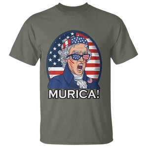Funny Murica Thomas Jefferson T Shirt Founding Father Gift TS12 Military Green Print Your Wear