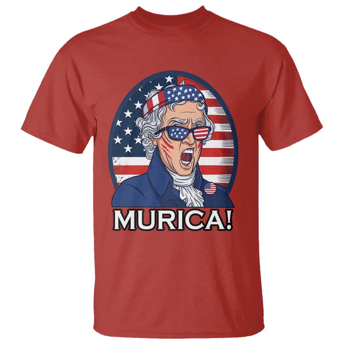 Funny Murica Thomas Jefferson T Shirt Founding Father Gift TS12 Red Print Your Wear