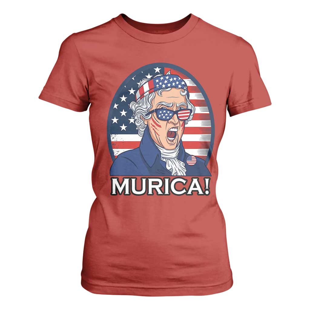 Funny Murica Thomas Jefferson T Shirt For Women Founding Father Gift TS12 Red Print Your Wear