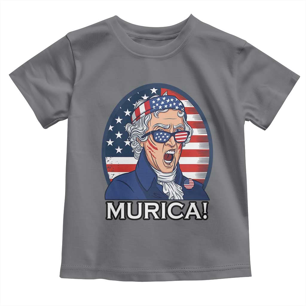 Funny Murica Thomas Jefferson Toddler T Shirt Founding Father Gift TS12 Charcoal Print Your Wear