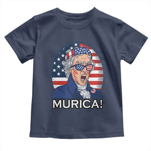 Funny Murica Thomas Jefferson Toddler T Shirt Founding Father Gift TS12 Navy Print Your Wear