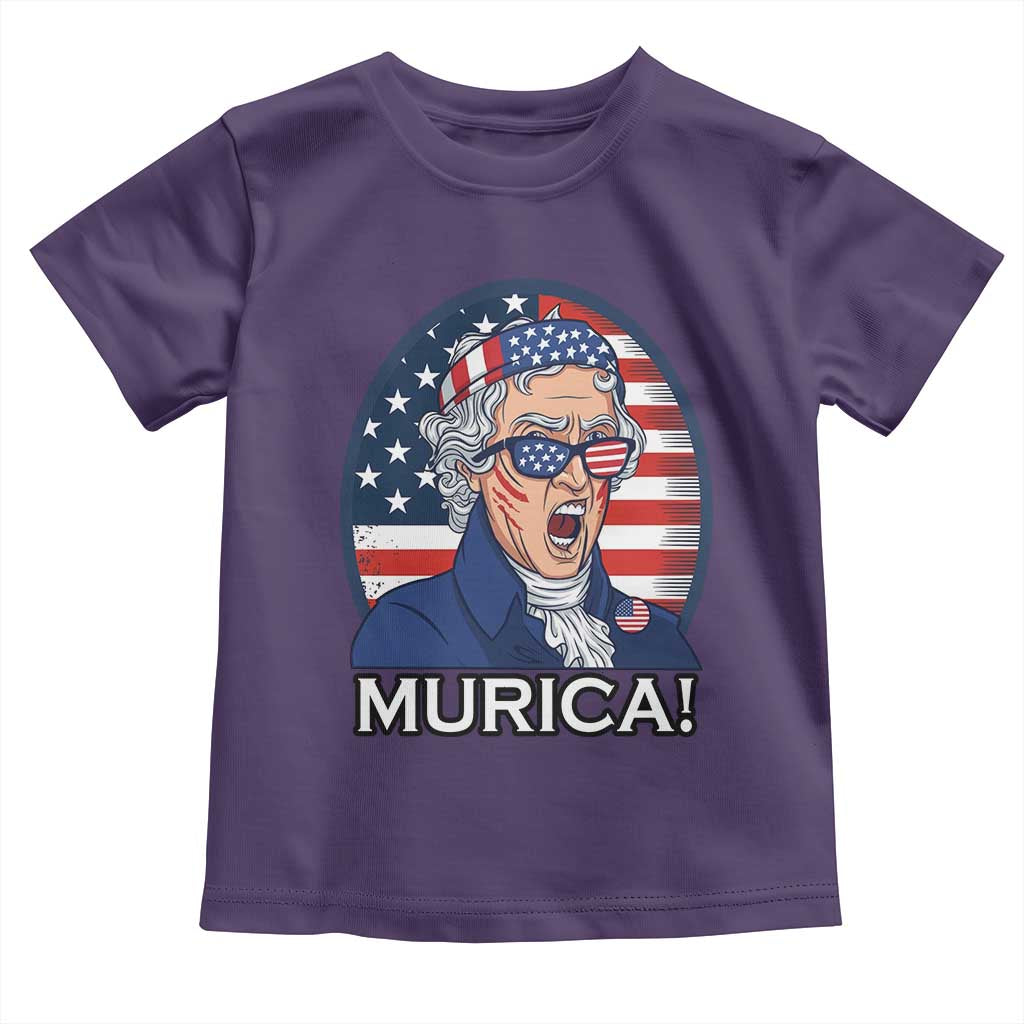 Funny Murica Thomas Jefferson Toddler T Shirt Founding Father Gift TS12 Purple Print Your Wear