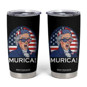 Funny Murica Thomas Jefferson Tumbler Cup Founding Father Gift TS12 Black Print Your Wear