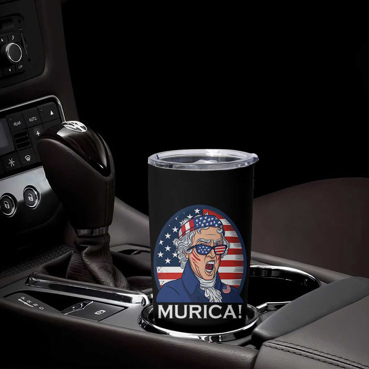 Funny Murica Thomas Jefferson Tumbler Cup Founding Father Gift TS12 Print Your Wear
