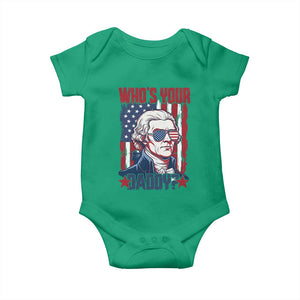 Funny Thomas Jefferson Baby Onesie Who Is Your Daddy TS12 Irish Green Print Your Wear
