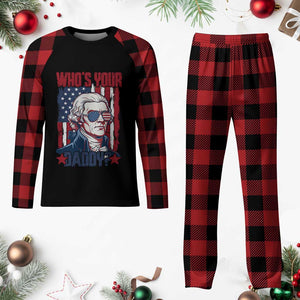 Funny Thomas Jefferson Plaid Pajama Set Who Is Your Daddy TS12 Buffalo Plaid Print Your Wear