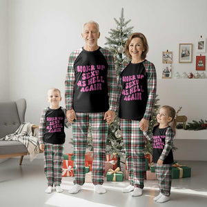 Funny Attitude Women Saying Plaid Pajama Set I Woke Up Sexy As Hell Again TS12 Christmas Plaid Print Your Wear