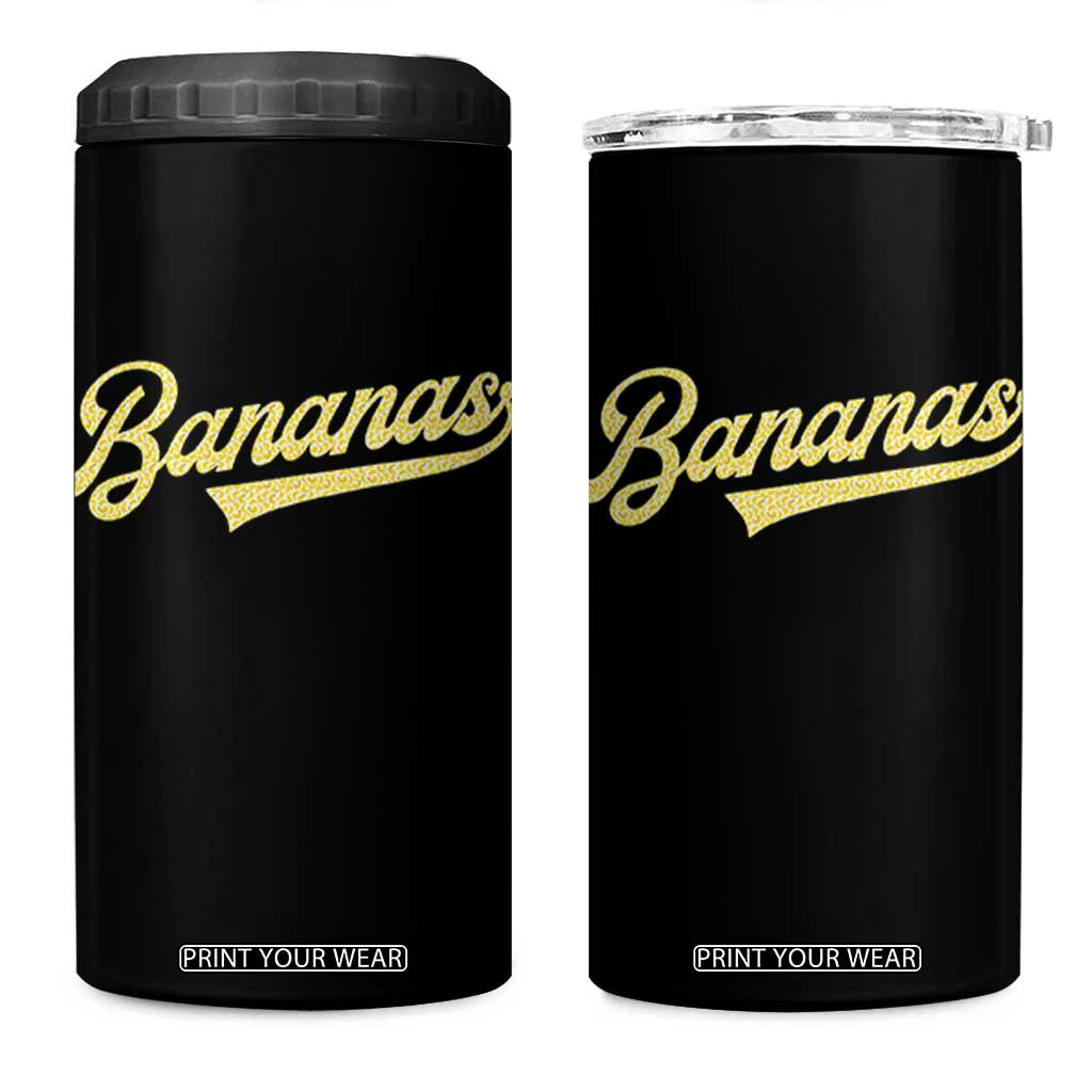 Funny Banana Pattern Typography 4 in 1 Can Cooler Tumbler Retro Throwback Fruit Lover TS12 One Size: 16 oz Black Print Your Wear