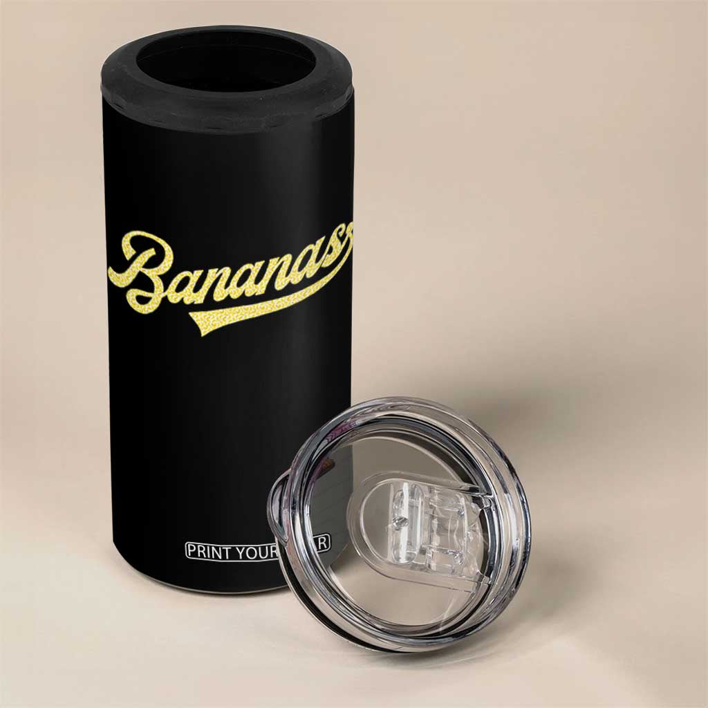 Funny Banana Pattern Typography 4 in 1 Can Cooler Tumbler Retro Throwback Fruit Lover TS12 Print Your Wear