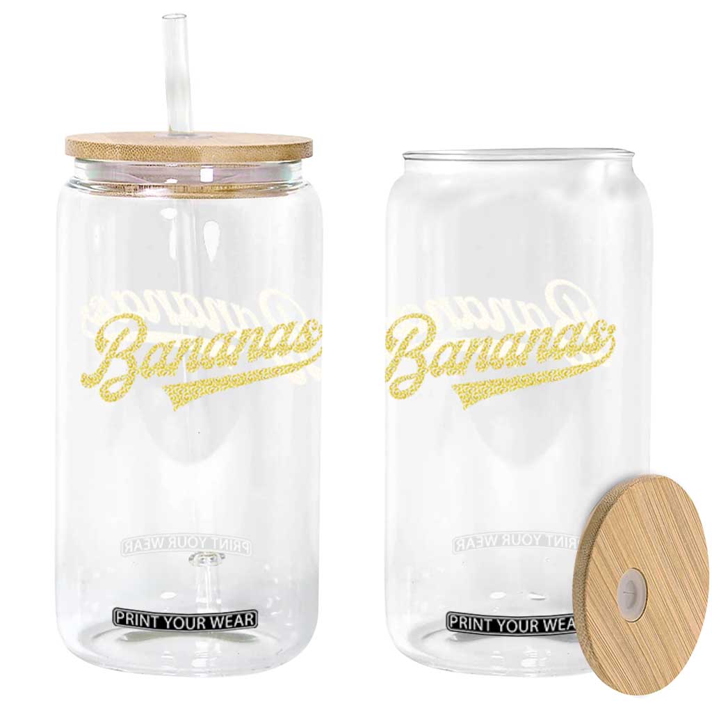 Funny Banana Pattern Typography Glass Can Retro Throwback Fruit Lover TS12 Print Your Wear