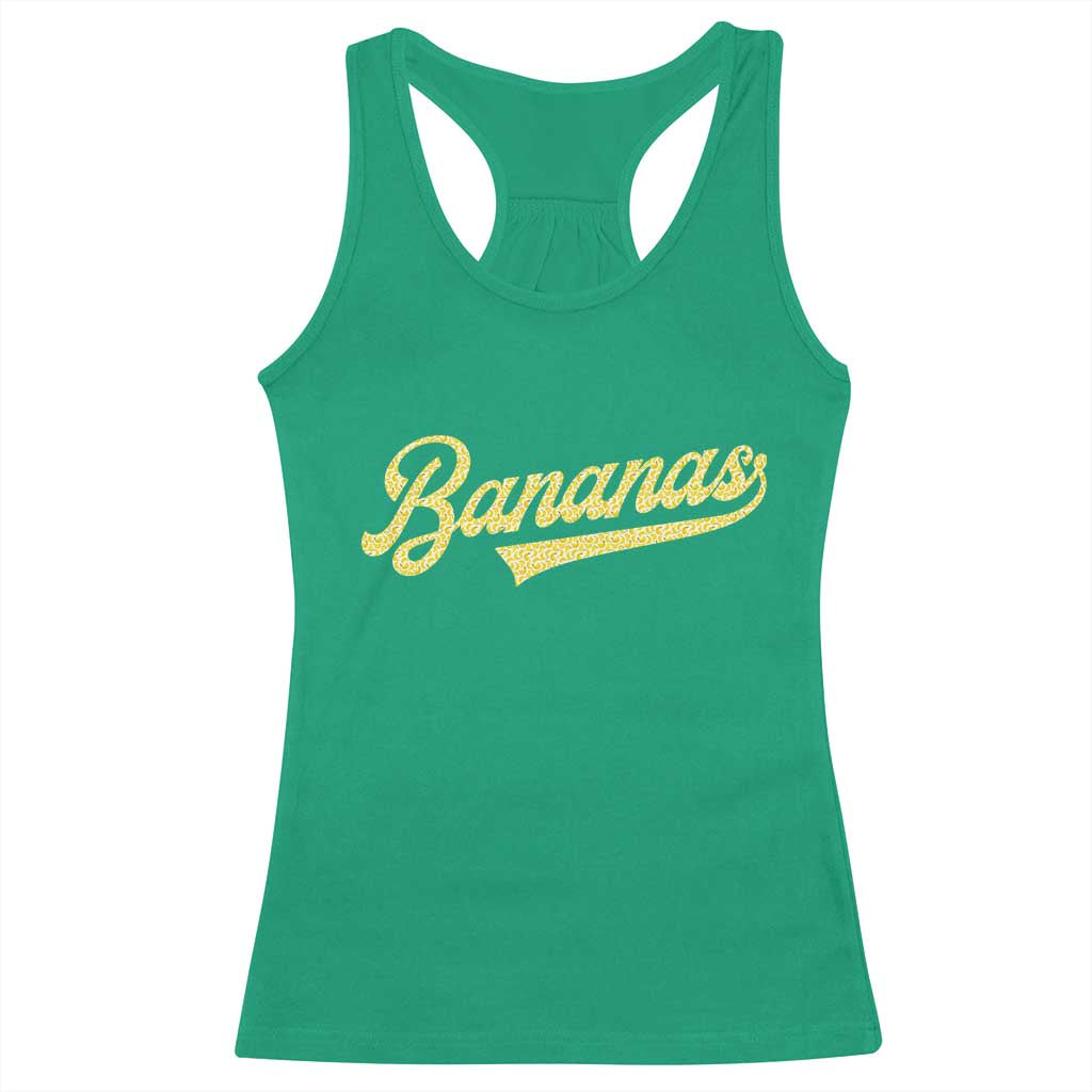 Funny Banana Pattern Typography Racerback Tank Top Retro Throwback Fruit Lover TS12 Irish Green Print Your Wear