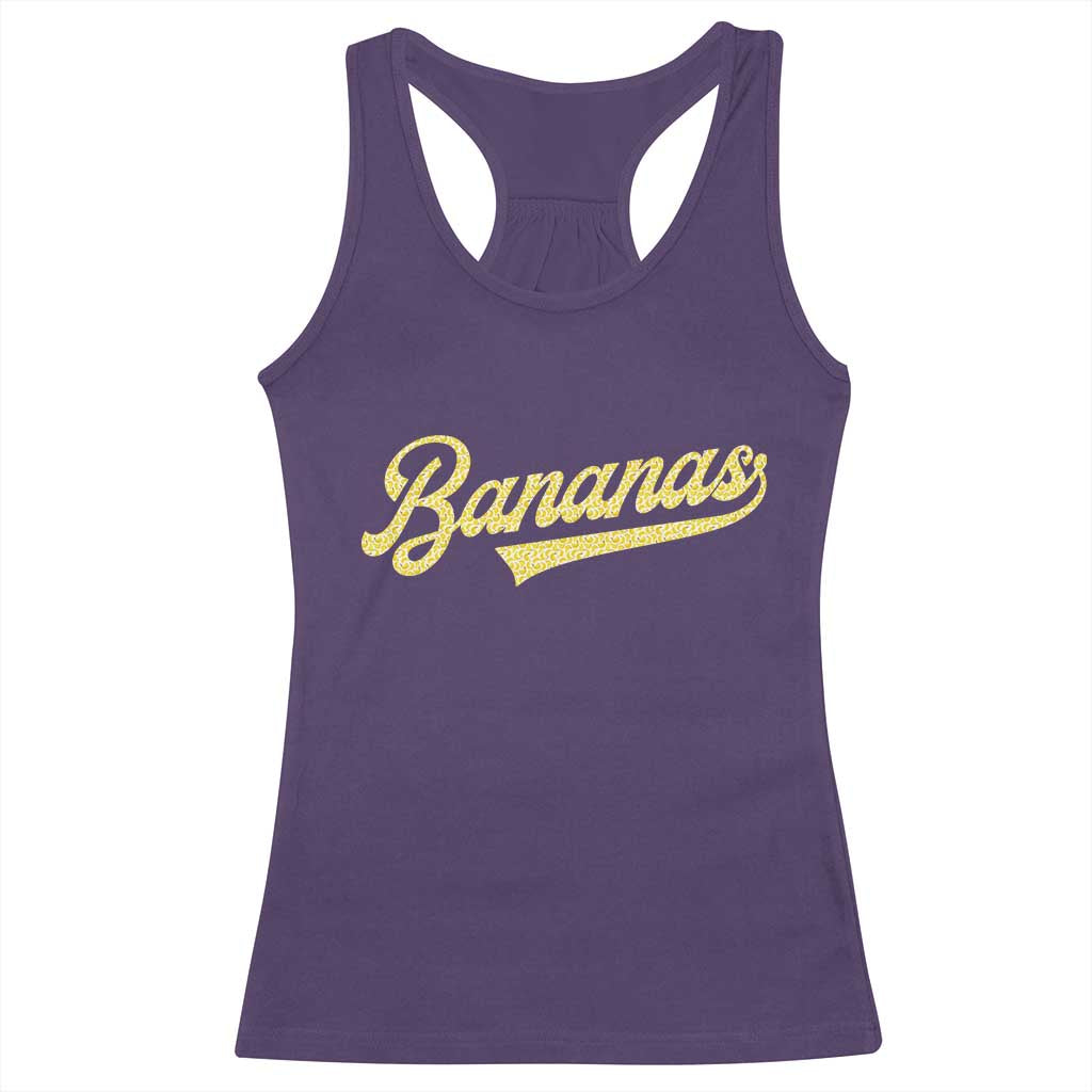 Funny Banana Pattern Typography Racerback Tank Top Retro Throwback Fruit Lover TS12 Purple Print Your Wear
