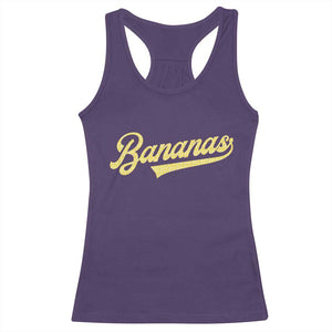 Funny Banana Pattern Typography Racerback Tank Top Retro Throwback Fruit Lover TS12 Purple Print Your Wear