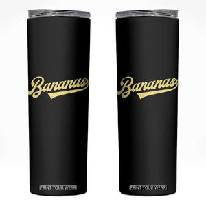 Funny Banana Pattern Typography Skinny Tumbler Retro Throwback Fruit Lover TS12 Black Print Your Wear