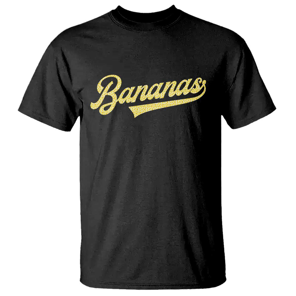 Funny Banana Pattern Typography T Shirt Retro Throwback Fruit Lover TS12 Black Print Your Wear