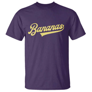 Funny Banana Pattern Typography T Shirt Retro Throwback Fruit Lover TS12 Purple Print Your Wear