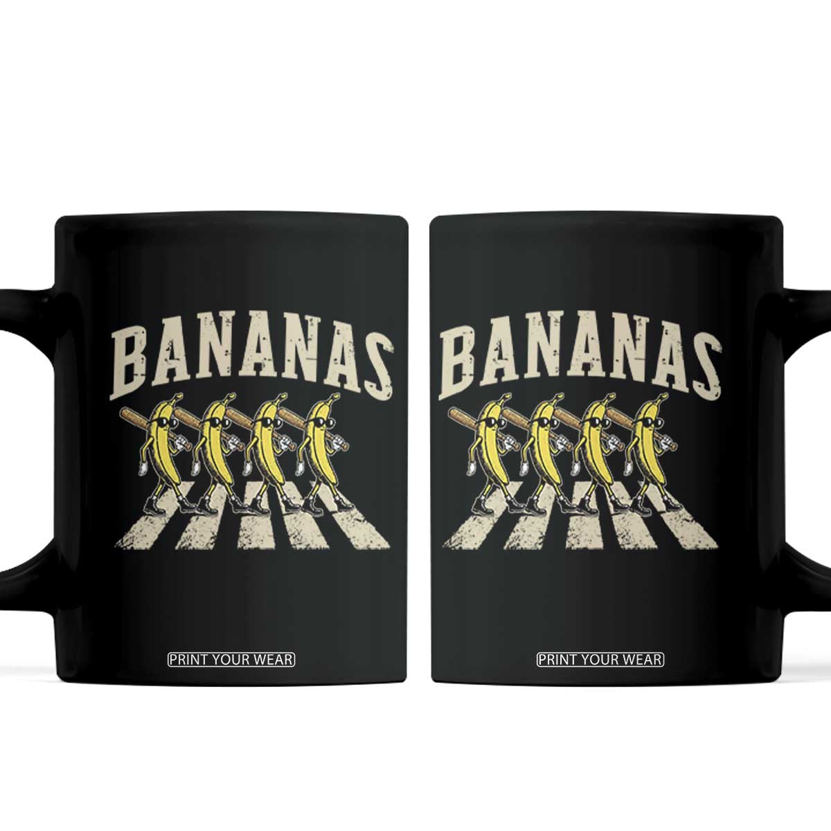 Retro Bananas Parody Coffee Mug Funny Baseball Player Gift TS12 Black Print Your Wear