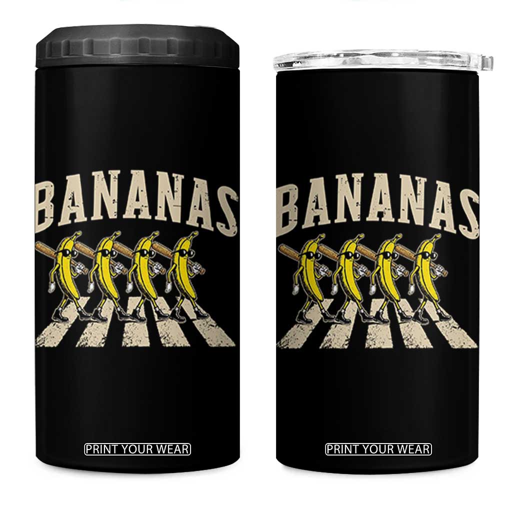 Retro Bananas Parody 4 in 1 Can Cooler Tumbler Funny Baseball Player Gift TS12 One Size: 16 oz Black Print Your Wear