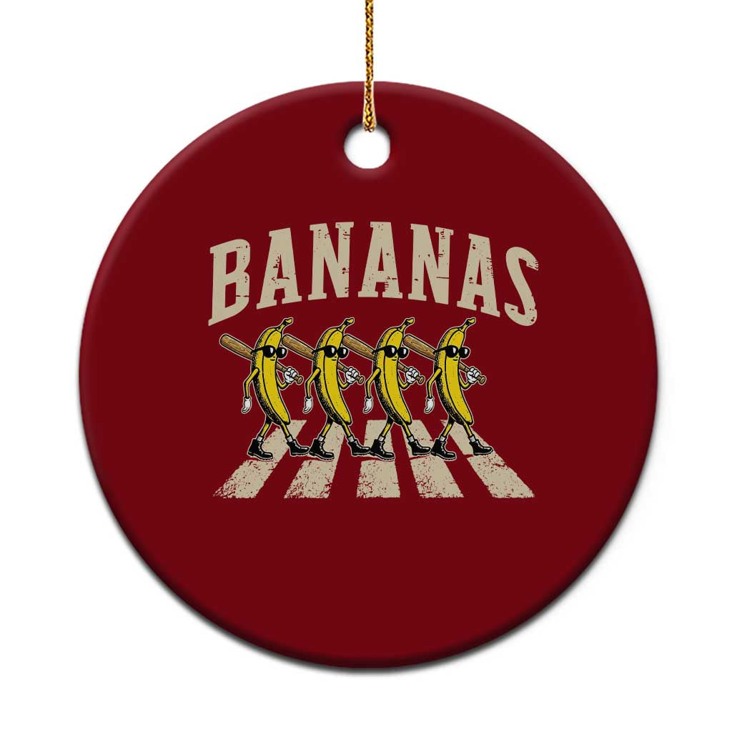 Retro Bananas Parody Ceramic Ornament Funny Baseball Player Gift TS12 1pc Red Print Your Wear