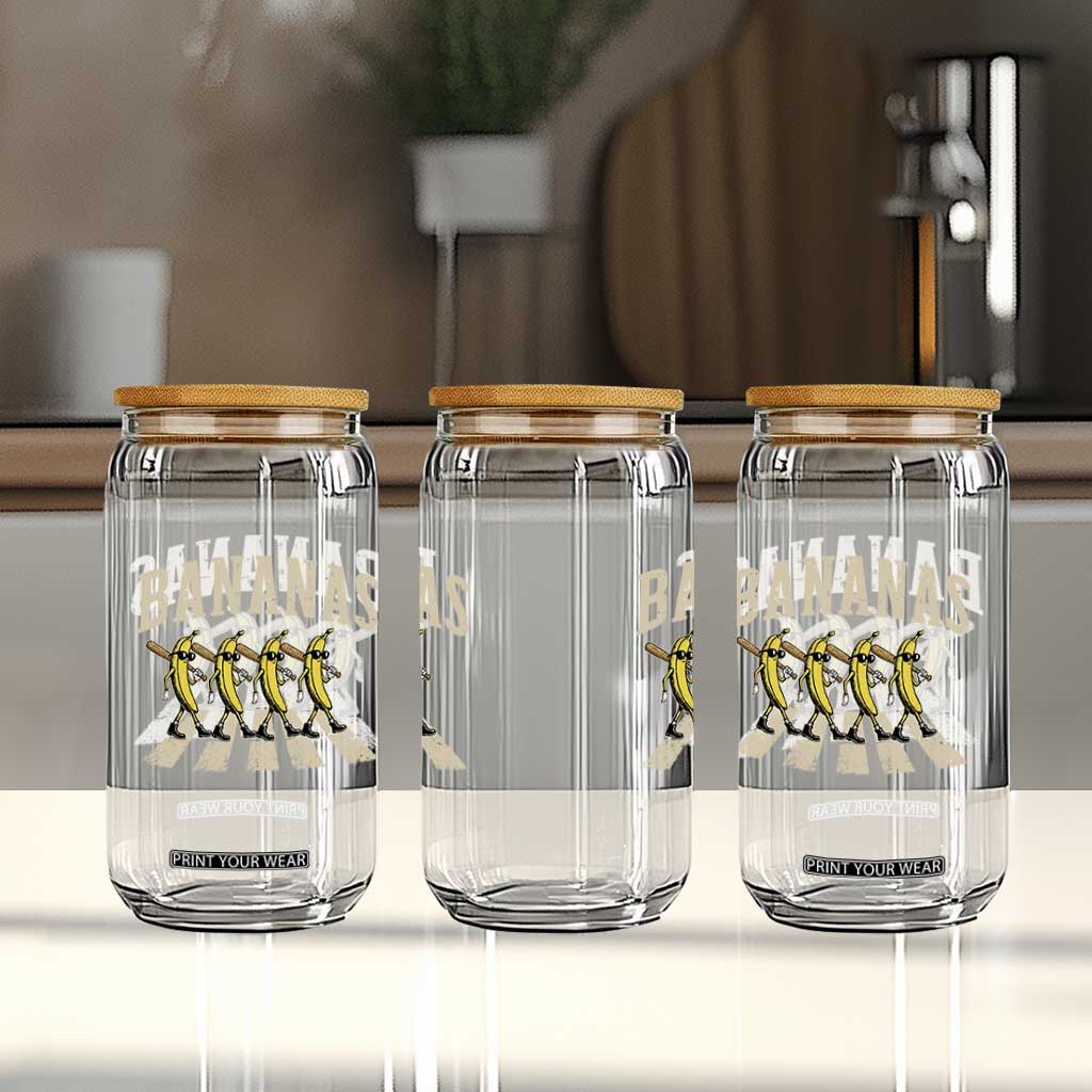 Retro Bananas Parody Glass Can Funny Baseball Player Gift TS12 Print Your Wear