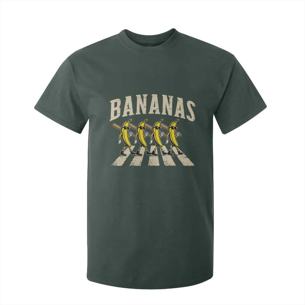 Retro Bananas Parody T Shirt For Kid Funny Baseball Player Gift TS12 Dark Forest Green Print Your Wear