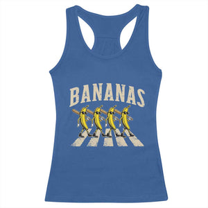 Retro Bananas Parody Racerback Tank Top Funny Baseball Player Gift TS12 Royal Blue Print Your Wear
