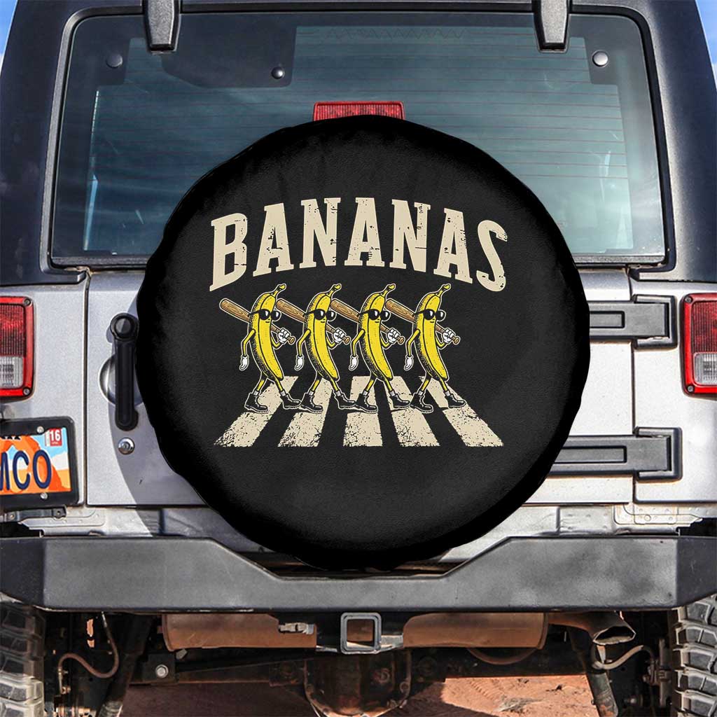 Retro Bananas Parody Spare Tire Cover Funny Baseball Player Gift TS12 No hole Black Print Your Wear