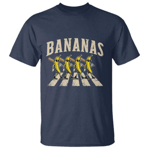 Retro Bananas Parody T Shirt Funny Baseball Player Gift TS12 Navy Print Your Wear