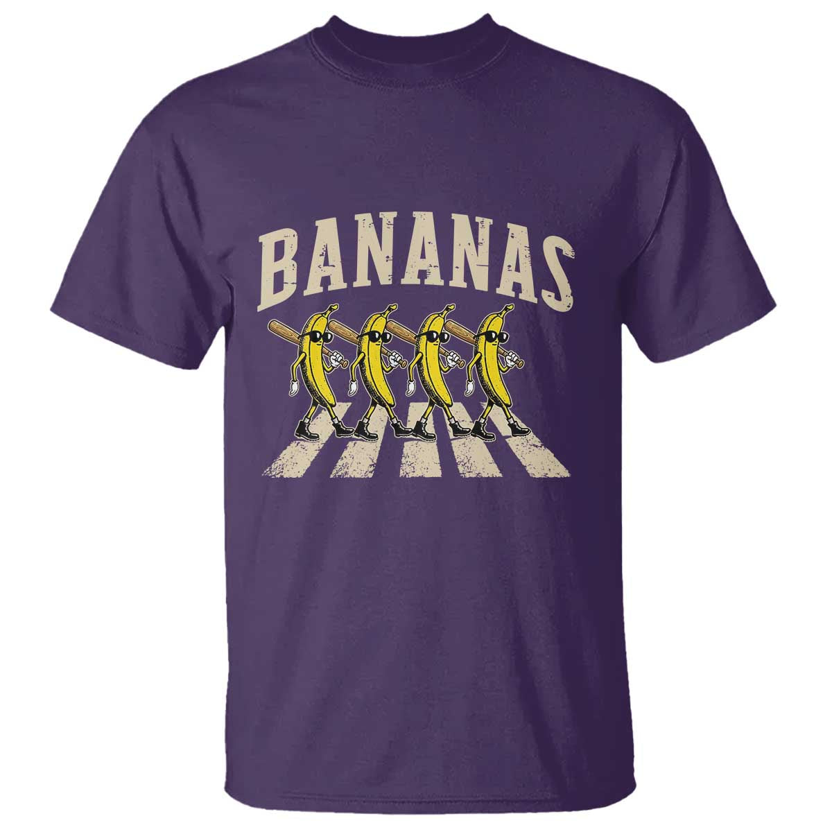 Retro Bananas Parody T Shirt Funny Baseball Player Gift TS12 Purple Print Your Wear