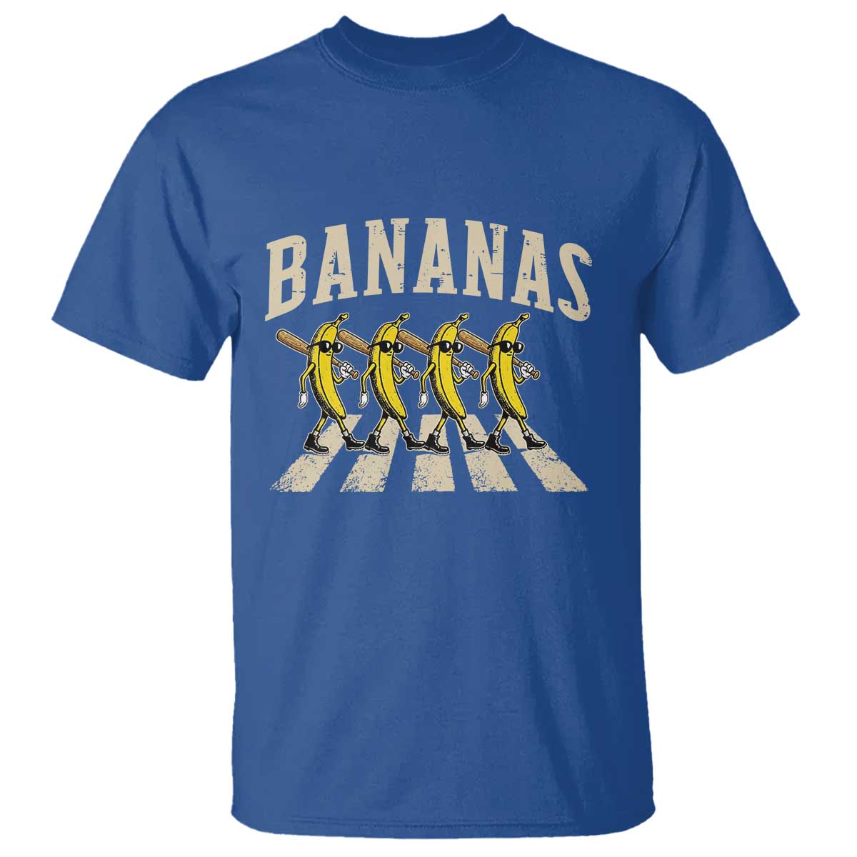 Retro Bananas Parody T Shirt Funny Baseball Player Gift TS12 Royal Blue Print Your Wear