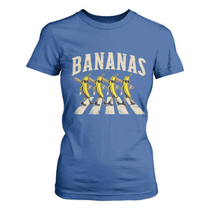 Retro Bananas Parody T Shirt For Women Funny Baseball Player Gift TS12 Royal Blue Print Your Wear