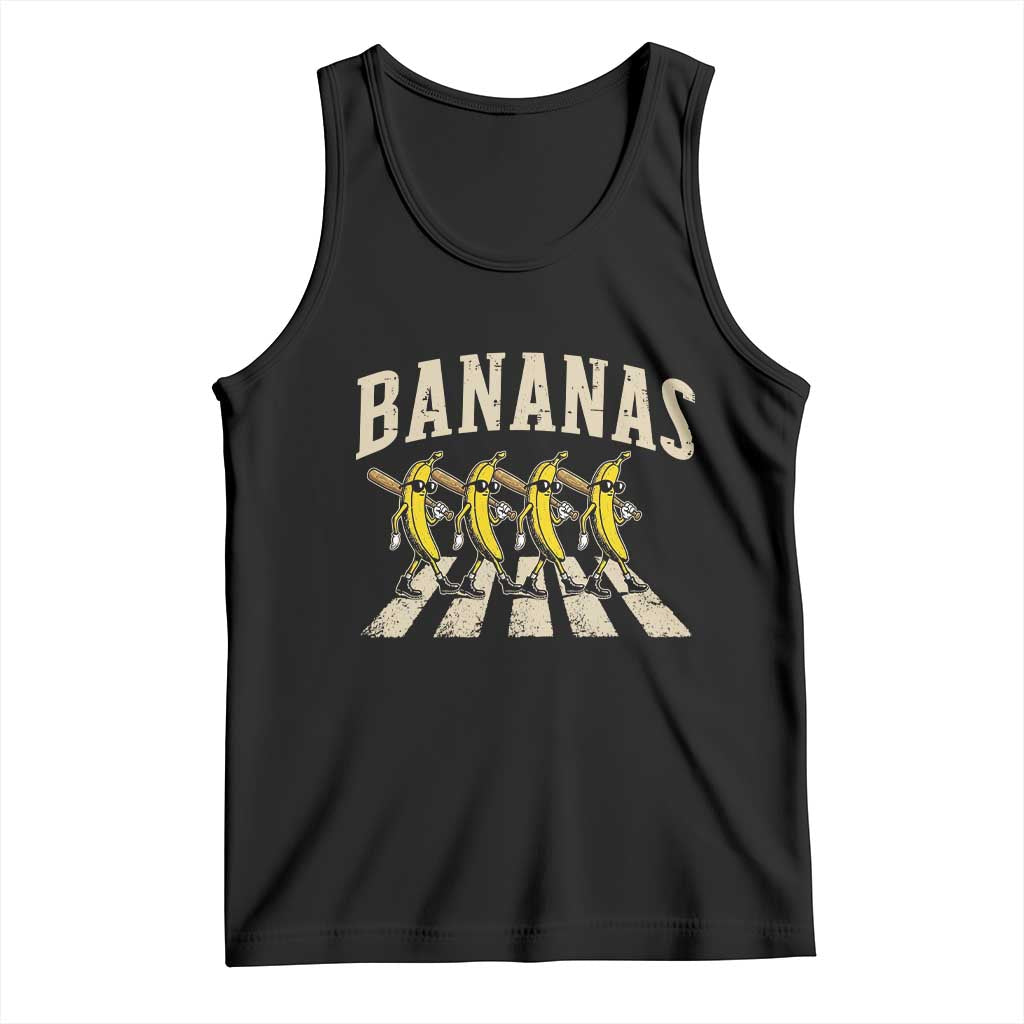 Retro Bananas Parody Tank Top Funny Baseball Player Gift TS12 Black Print Your Wear