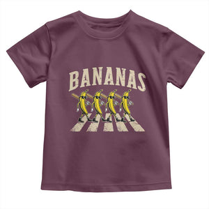 Retro Bananas Parody Toddler T Shirt Funny Baseball Player Gift TS12 Maroon Print Your Wear