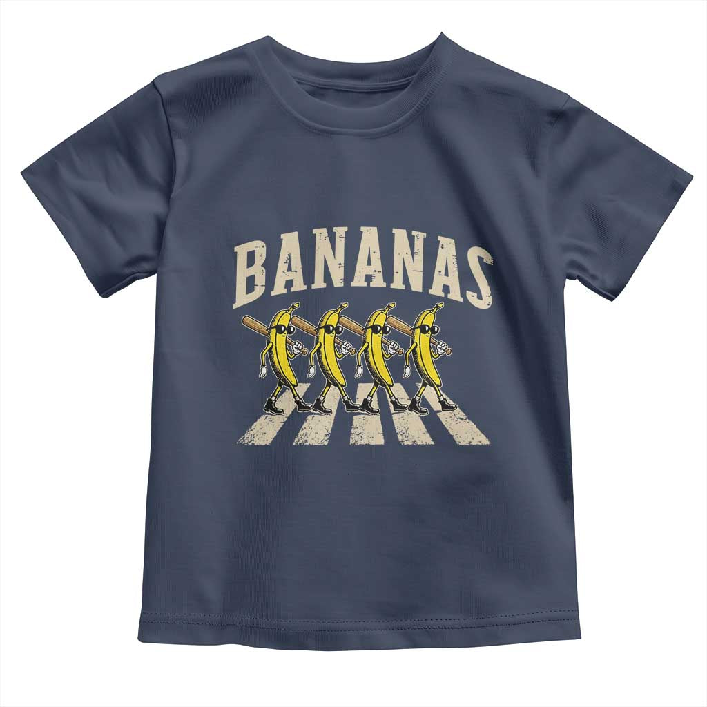 Retro Bananas Parody Toddler T Shirt Funny Baseball Player Gift TS12 Navy Print Your Wear