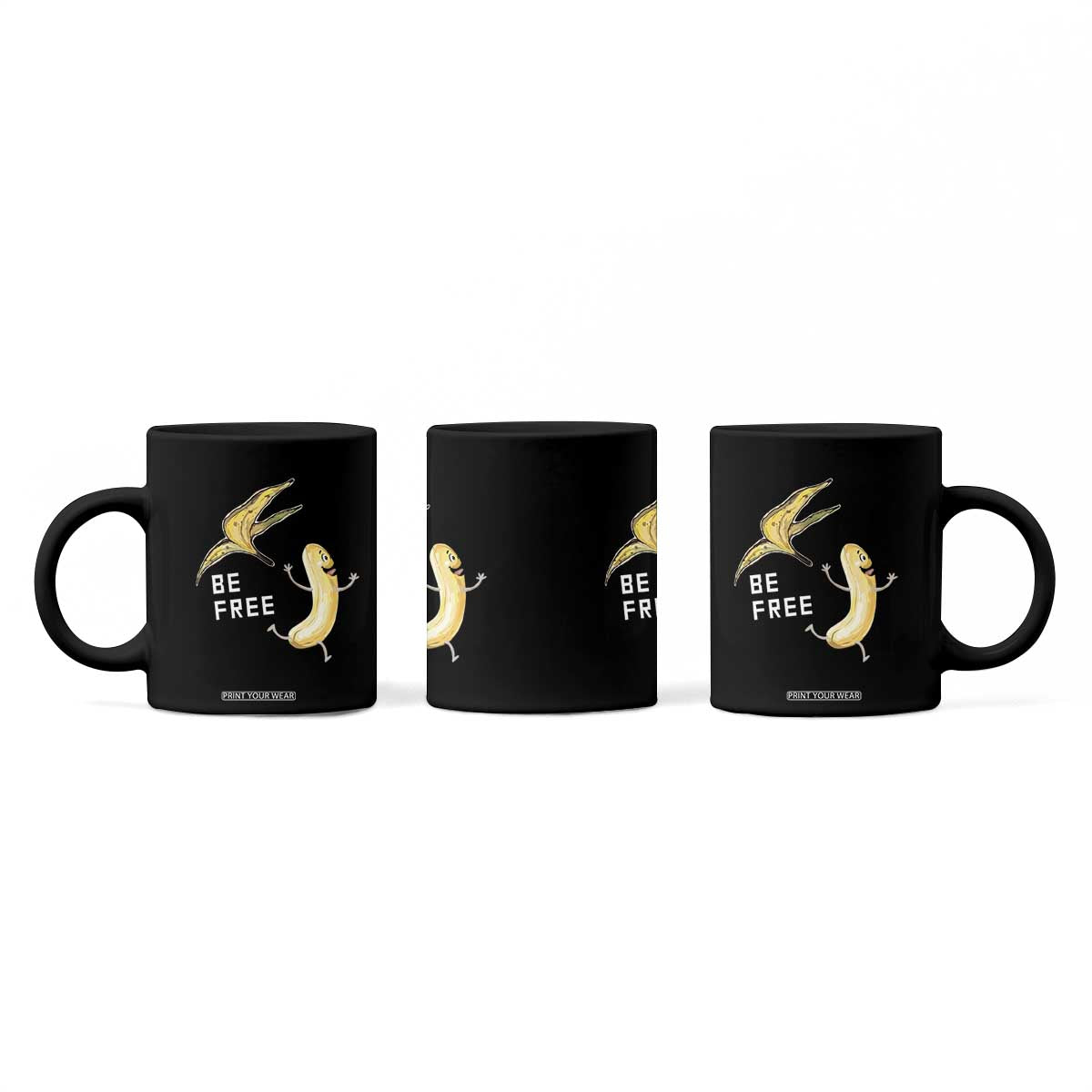 Funny Banana Striptease Be Free Graphic Coffee Mug TS12 Print Your Wear
