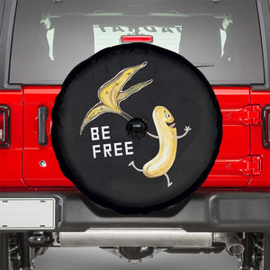 Funny Banana Striptease Be Free Graphic Spare Tire Cover TS12 Black Print Your Wear