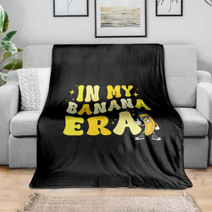 Funny In My Banana Era Graphic Throw Blanket Retro Fruit Lover TS12 Print Your Wear