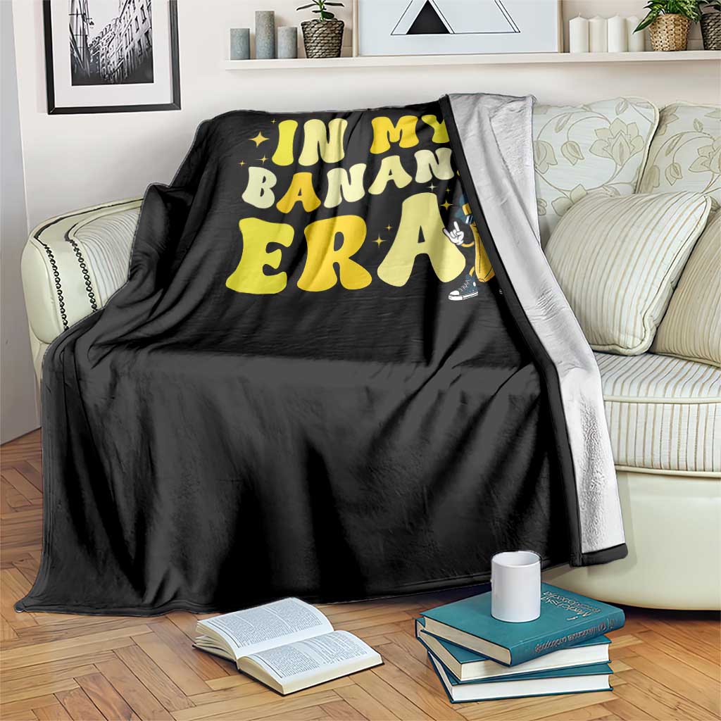 Funny In My Banana Era Graphic Throw Blanket Retro Fruit Lover TS12 Print Your Wear