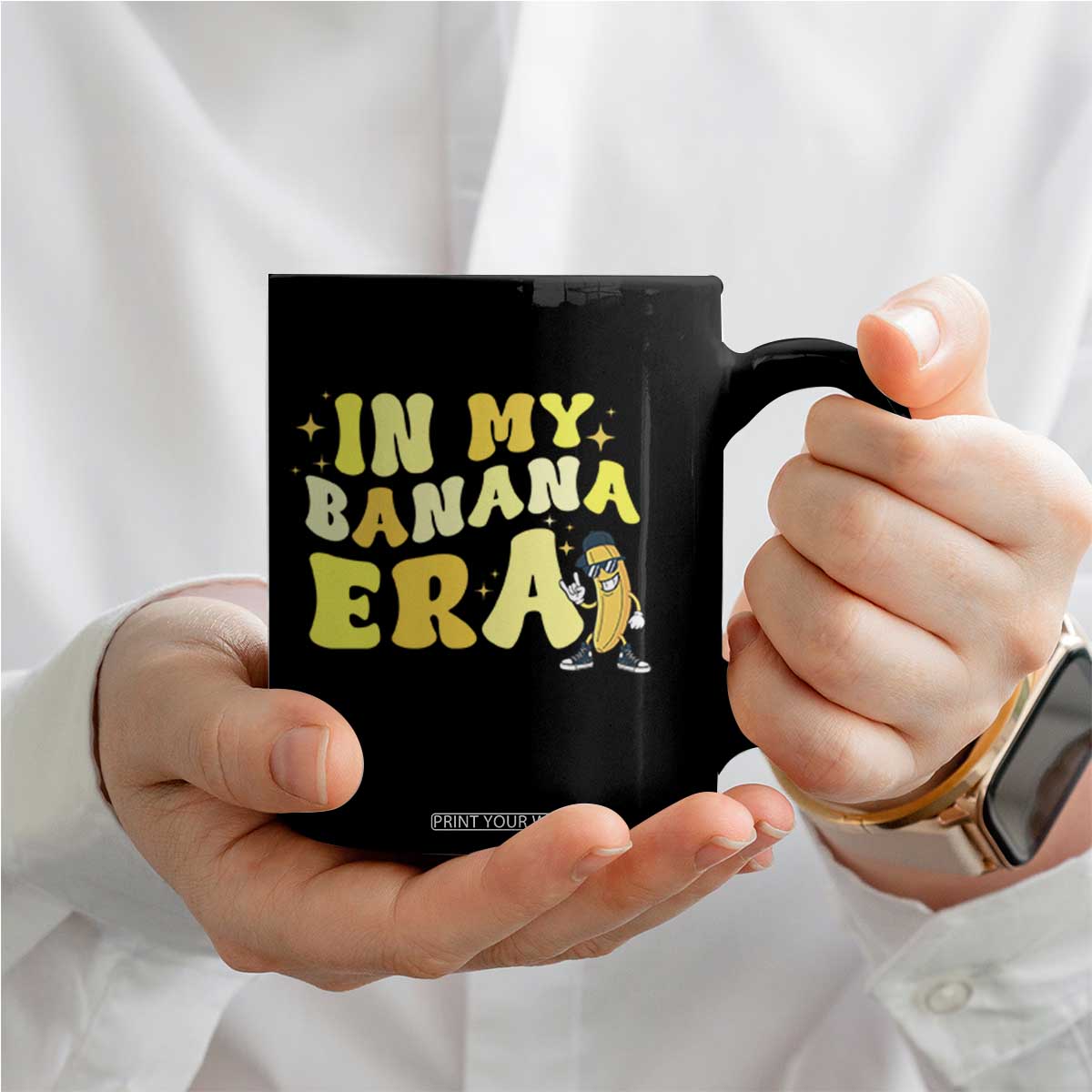 Funny In My Banana Era Graphic Coffee Mug Retro Fruit Lover TS12 Print Your Wear
