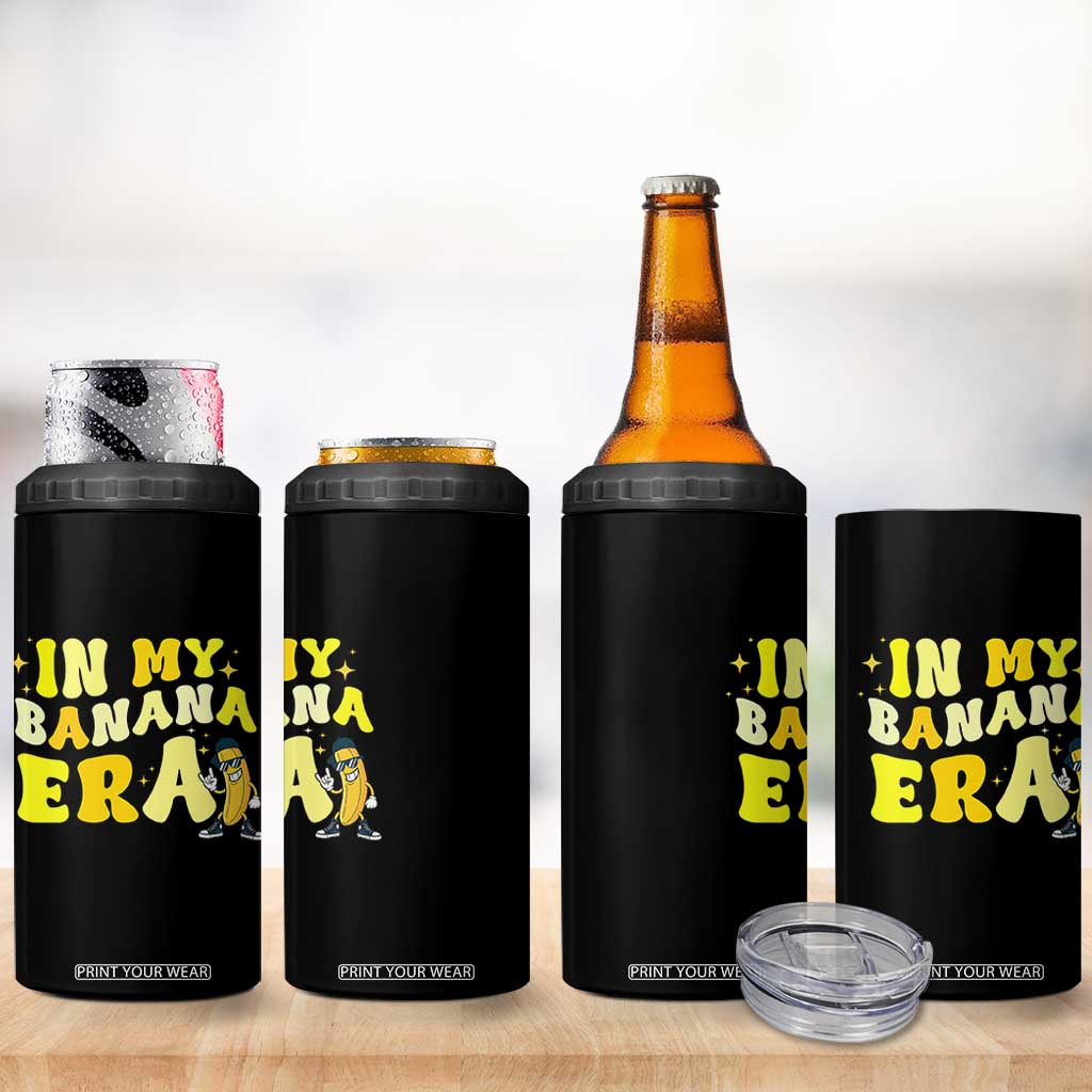 Funny In My Banana Era Graphic 4 in 1 Can Cooler Tumbler Retro Fruit Lover TS12 Print Your Wear