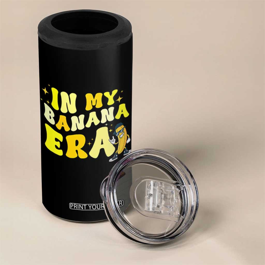Funny In My Banana Era Graphic 4 in 1 Can Cooler Tumbler Retro Fruit Lover TS12 Print Your Wear