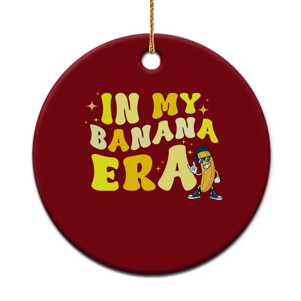 Funny In My Banana Era Graphic Ceramic Ornament Retro Fruit Lover TS12 1pc Red Print Your Wear