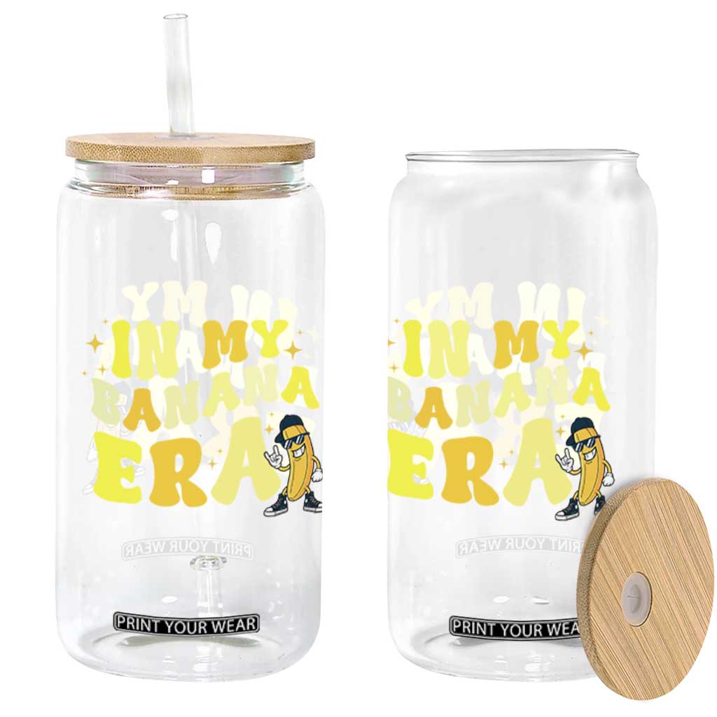Funny In My Banana Era Graphic Glass Can Retro Fruit Lover TS12 Print Your Wear