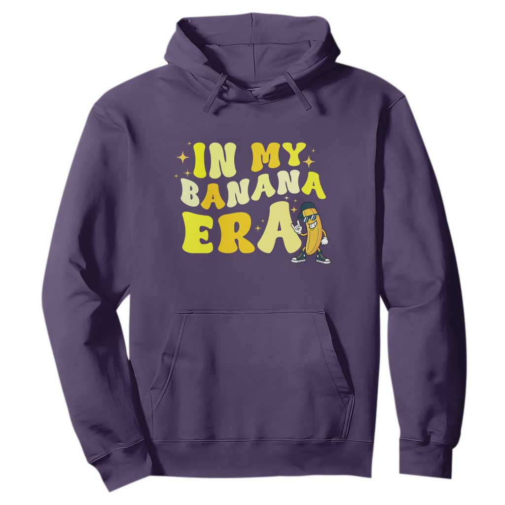 Funny In My Banana Era Graphic Hoodie Retro Fruit Lover TS12 Purple Print Your Wear