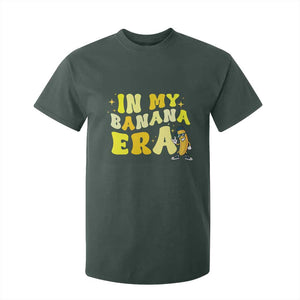 Funny In My Banana Era Graphic T Shirt For Kid Retro Fruit Lover TS12 Dark Forest Green Print Your Wear