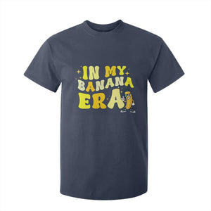 Funny In My Banana Era Graphic T Shirt For Kid Retro Fruit Lover TS12 Navy Print Your Wear